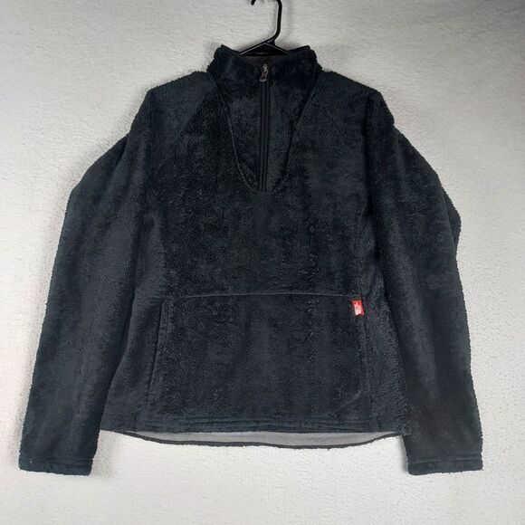 The North Face Women’s Black Fleece Pullover Medium 1/4 Zip Soft Plush - Picture 1 of 9